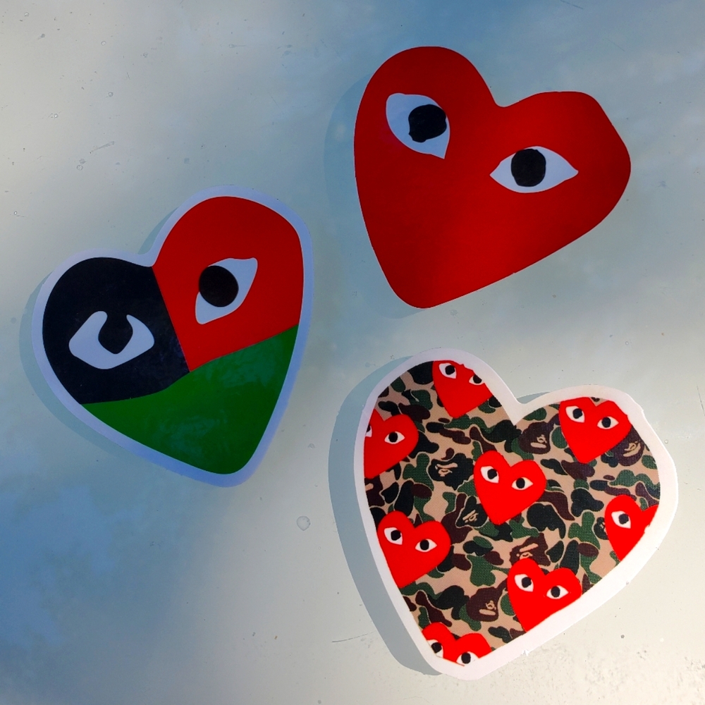 (3) Comme des Garçons Stickers
